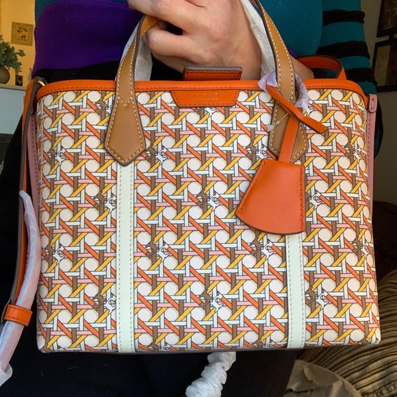 Authentic TORY BURCH LINK triple compartments satchel/Crosby - Picture 10 of 16